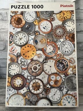 Vintage Pocket Watches 1000 piece Puzzle - White, Gold, Silver, Brown Piatnik
